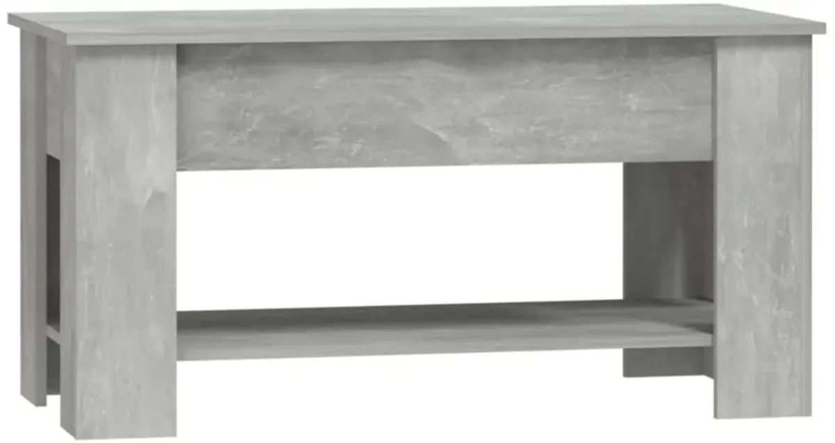 vidaXL Coffee Table Concrete Gray 39.8"x19.3"x20.5" Engineered Wood