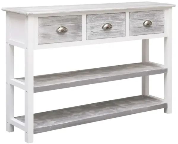 vidaXL Console Antique Gray 45.3"x11.8"x29.9" Wood