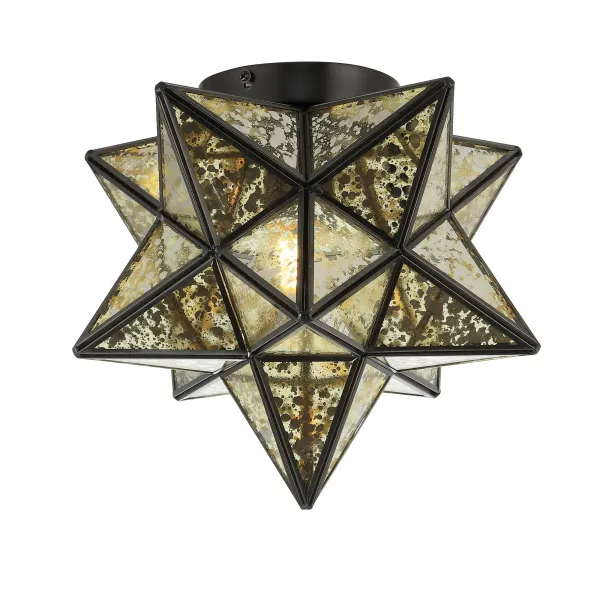 Stella Moravian Star Metal/Clear Glass LED Pendant