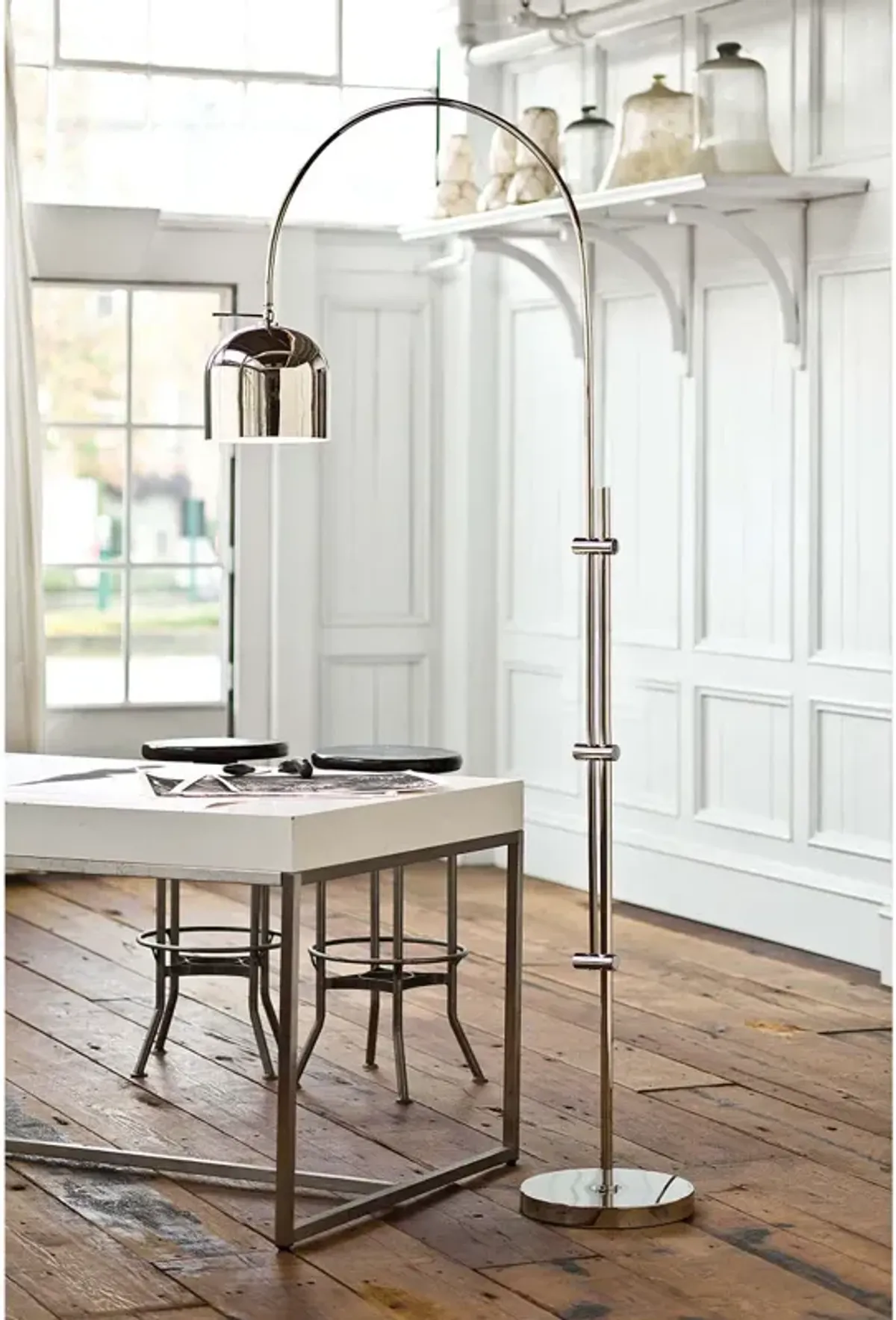 Arc Floor Lamp With Metal Shade