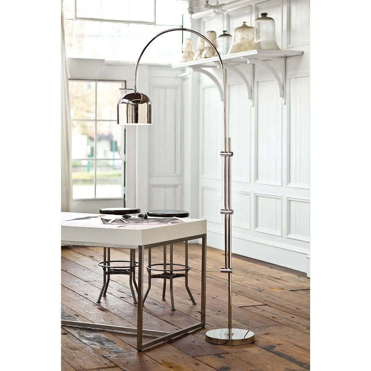 Arc Floor Lamp With Metal Shade