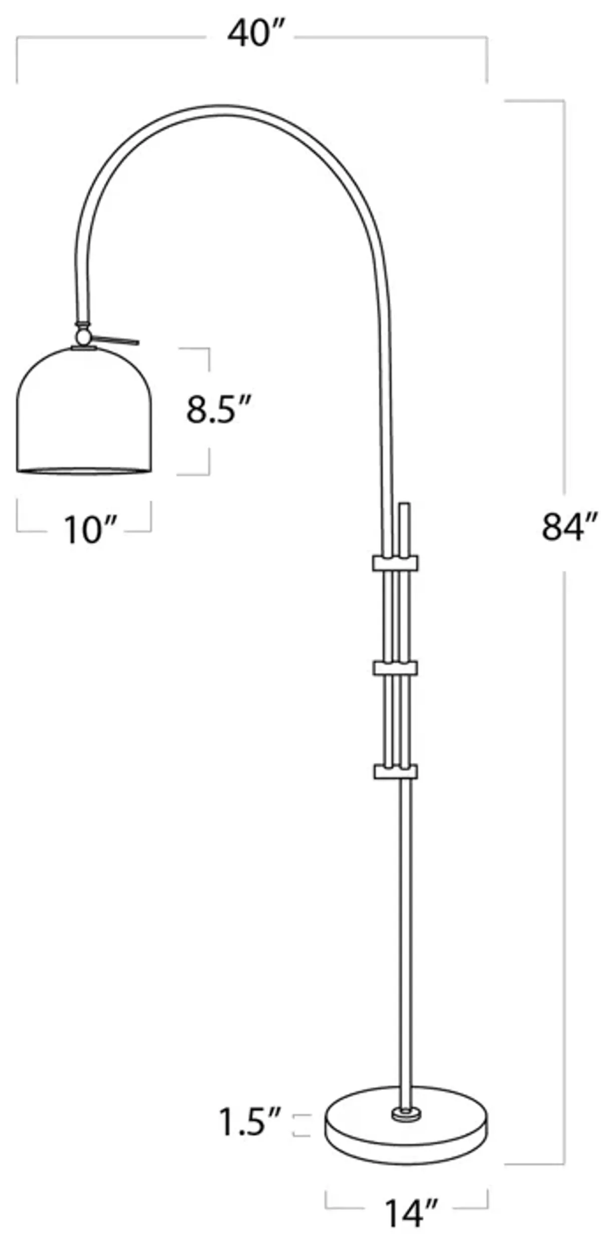 Arc Floor Lamp With Metal Shade