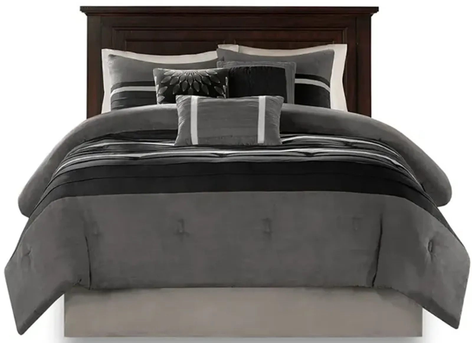 Gracie Mills Bryony 7-Piece Microsuede Comforter Set