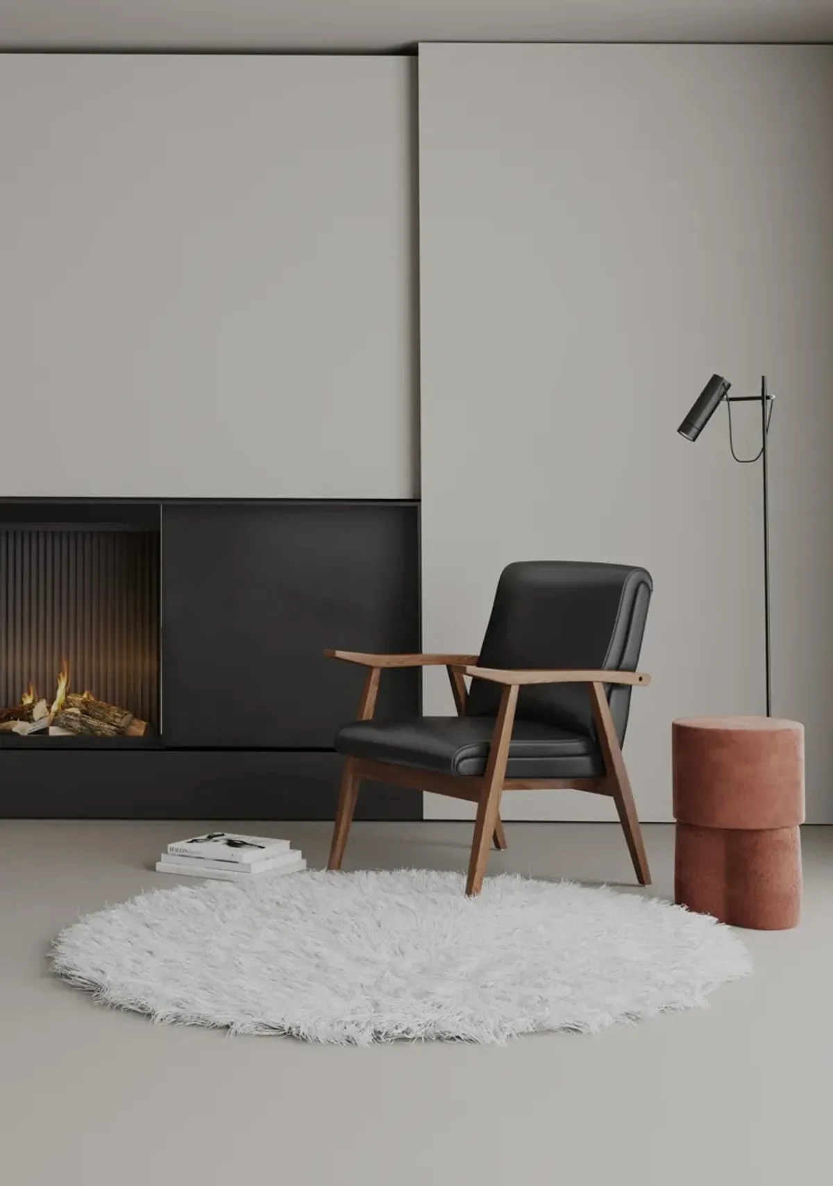 Archduke Black Accent Chair