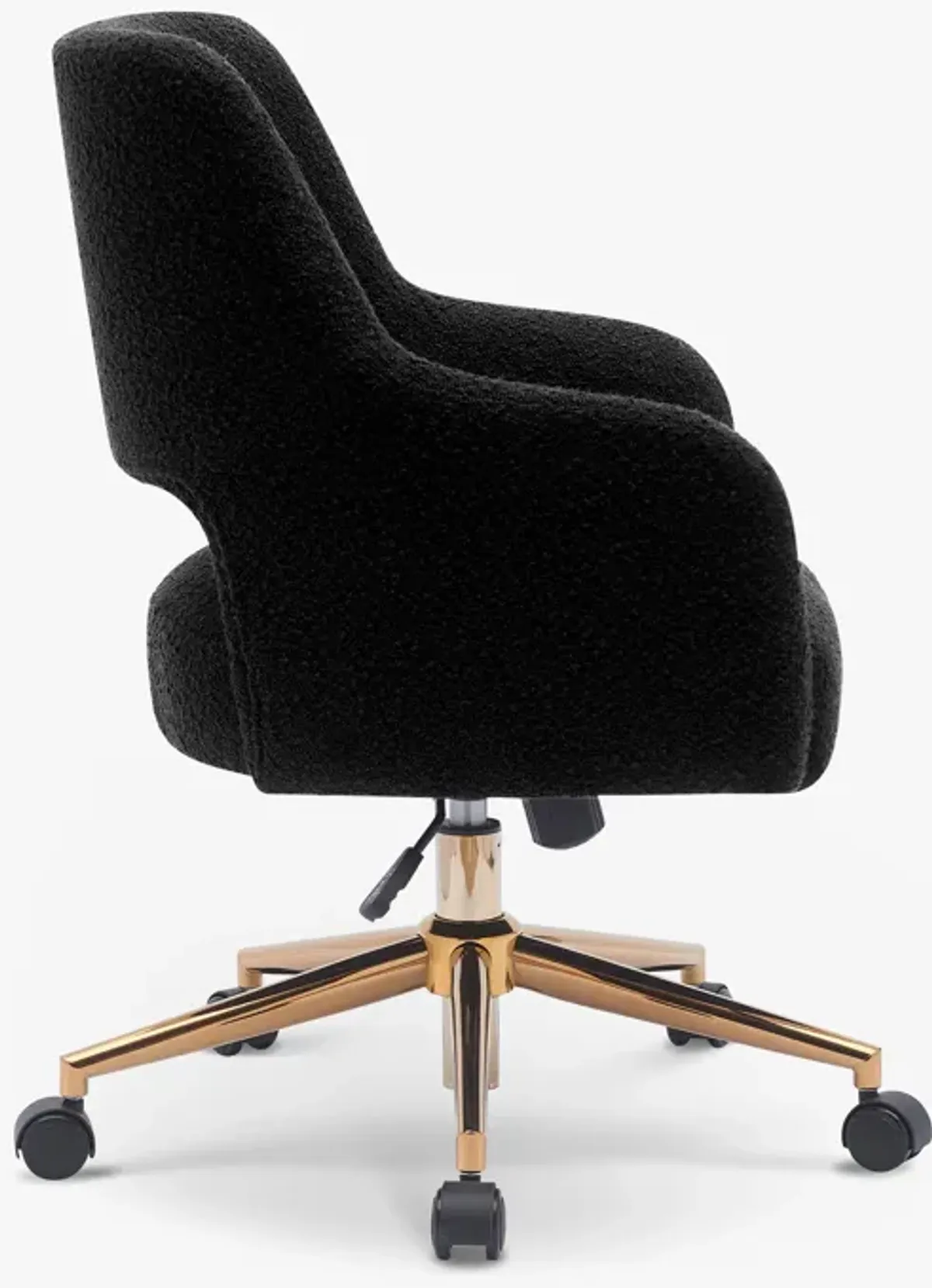 WestinTrends Mid-Century Modern Swivel Office Vanity Chair with Wheels