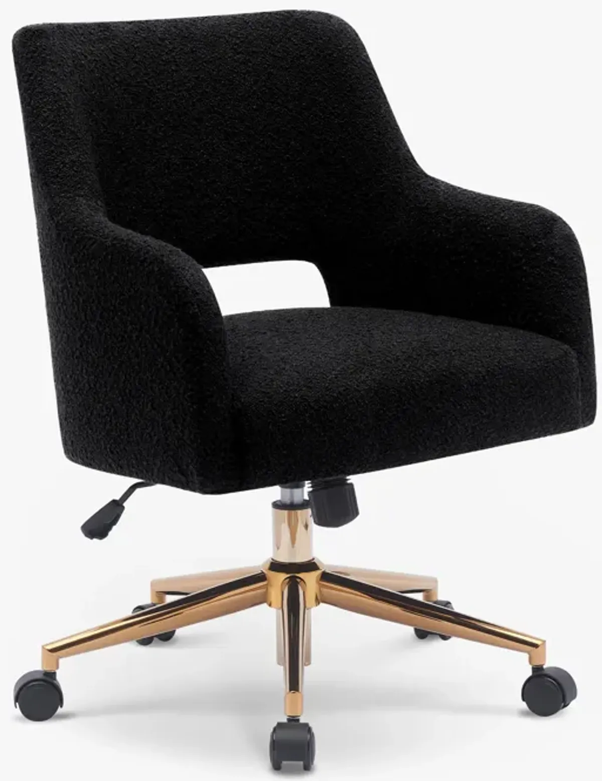 WestinTrends Mid-Century Modern Swivel Office Vanity Chair with Wheels