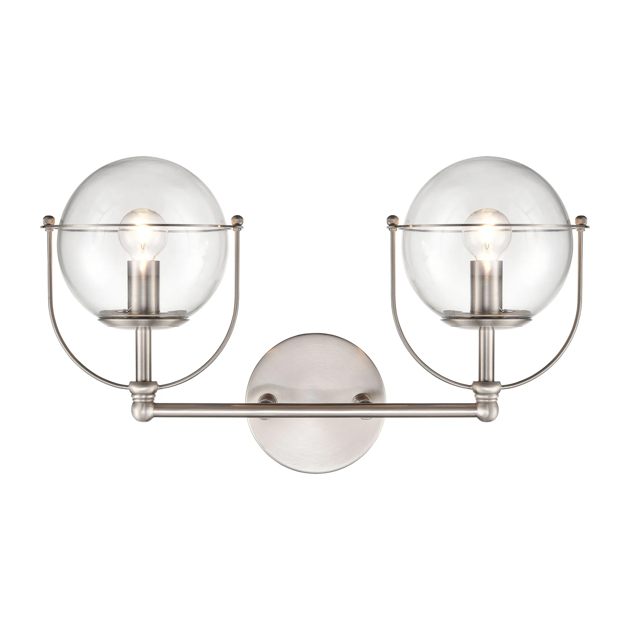 Langford 17'' Wide Silver 2-Light Vanity Light