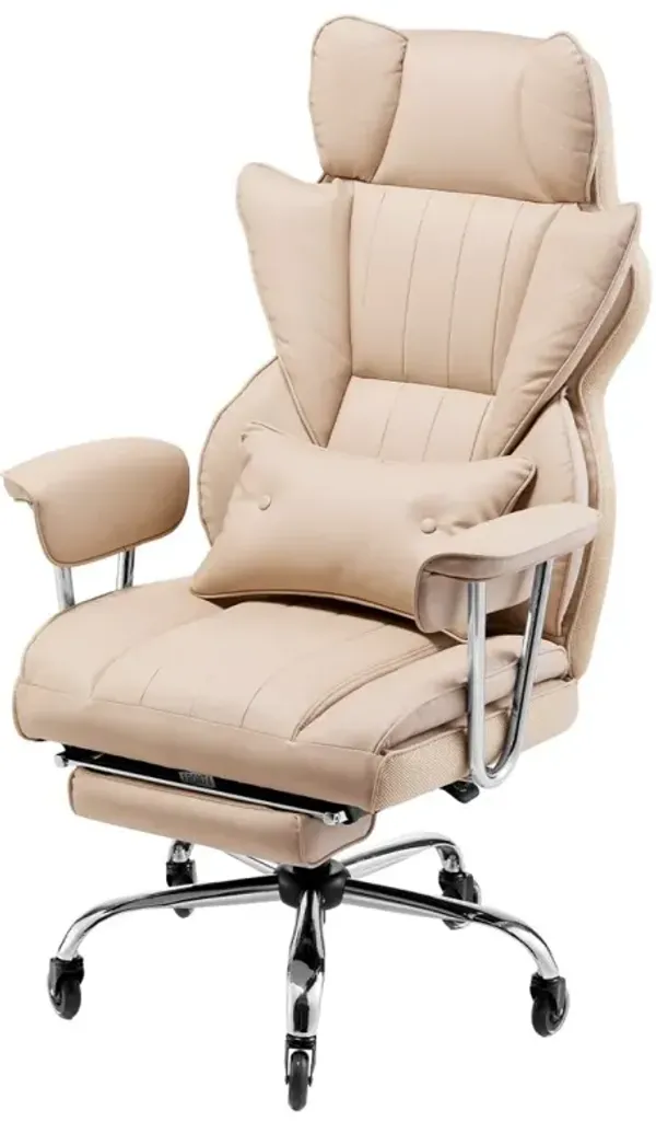 Heavy Duty Executive Office Chair with Footrest Wide Seat and Lumbar Support
