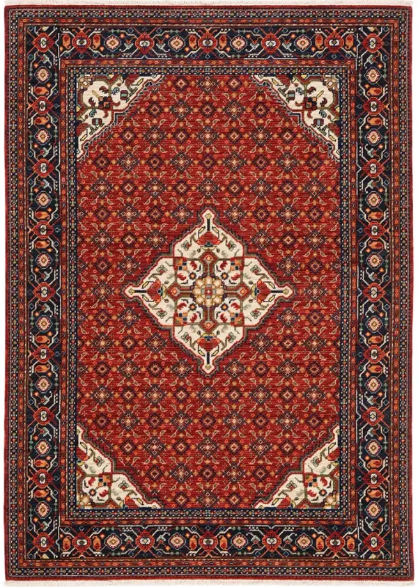 Lilihan 7'10" x 10'10" Red Rug