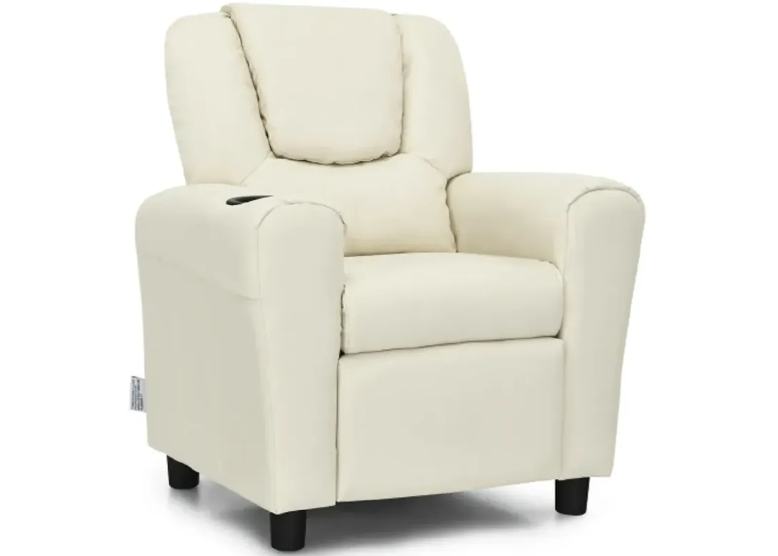 Children PU Leather Recliner Chair with Front Footrest