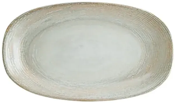 Patera 13" x 7.5" x h:1.5" Oval Decorated Porcelain Platter