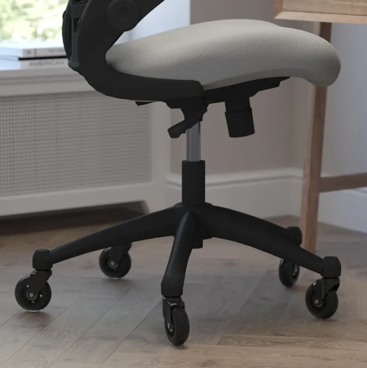 Kelista Desk Chair with Transparent Roller Wheels