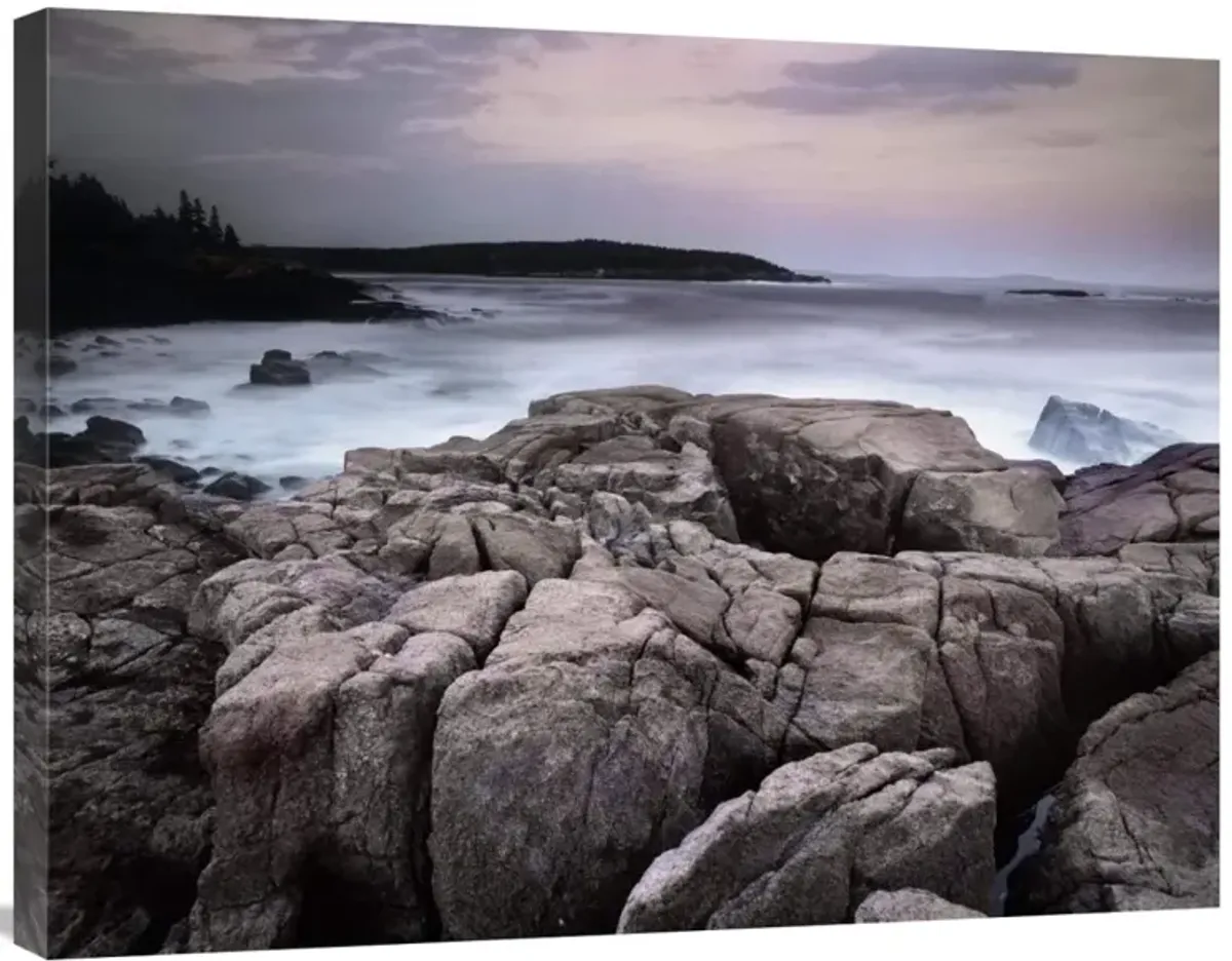Sunset of the Atlantic Ocean near Thunder Hole, Acadia National Park, Maine-Canvas Art-32x24