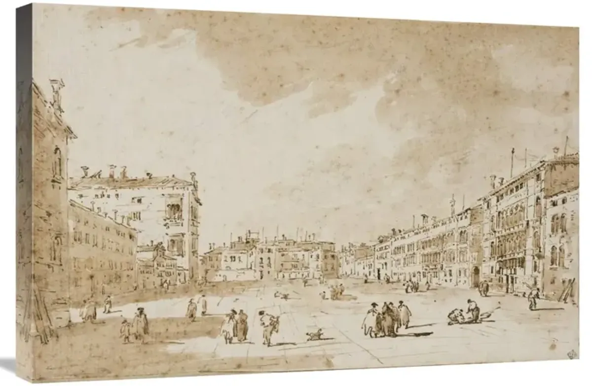 View of Campo San Polo, Venice, ca. 1790-Canvas Art-30x20