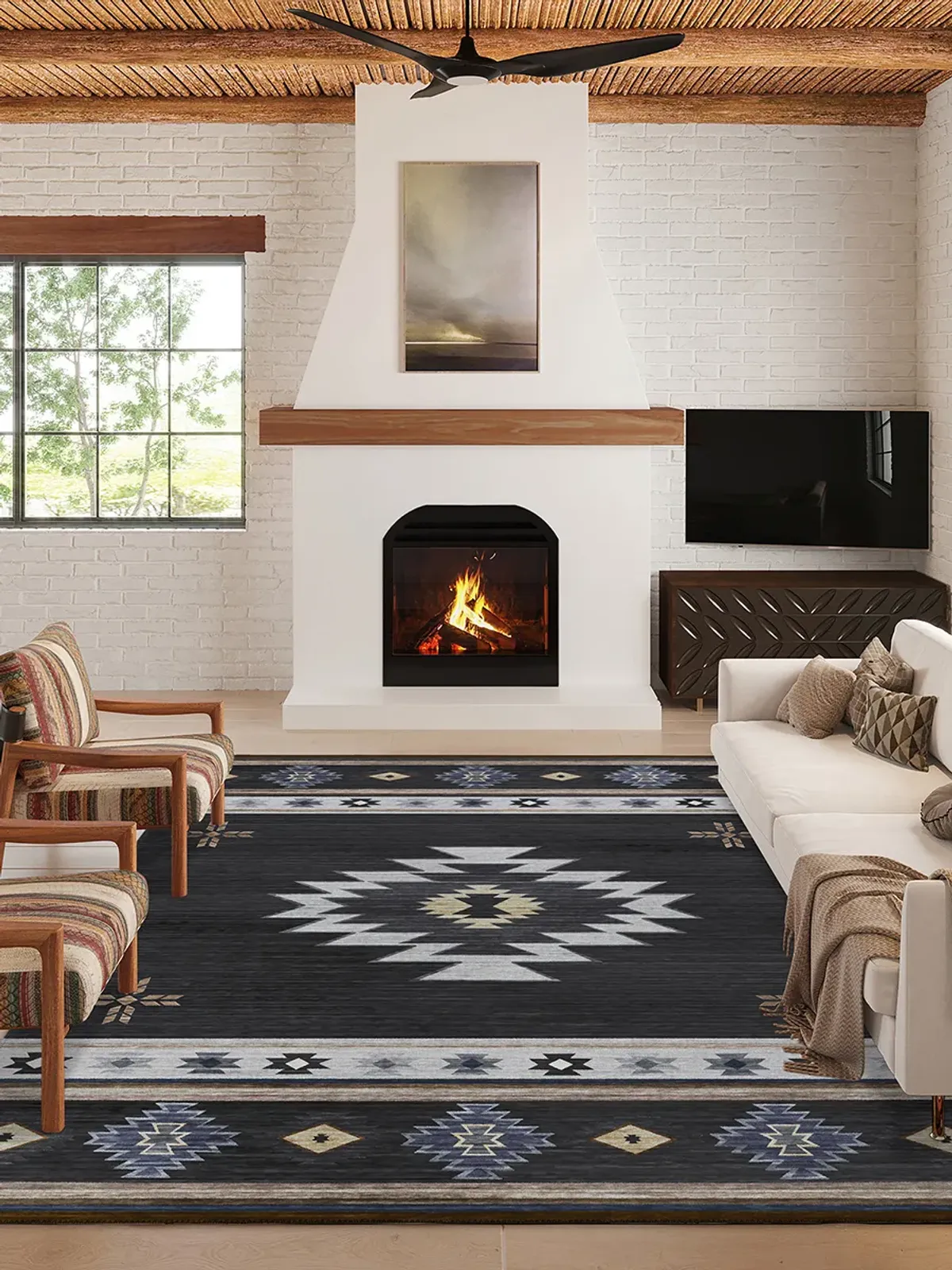 Phoenix PH4 Black 10' x 14' Rug