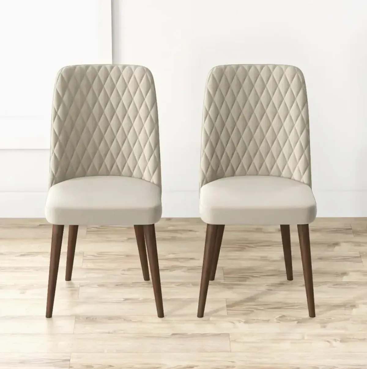 Ashcroft Furniture Co Katie Mid-Century Modern Velvet Dining Chair (Set of 2)