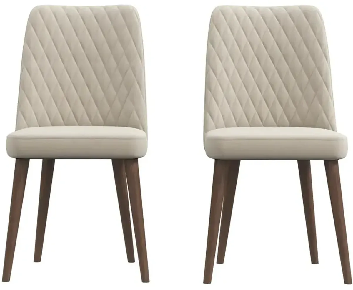 Ashcroft Furniture Co Katie Mid-Century Modern Velvet Dining Chair (Set of 2)