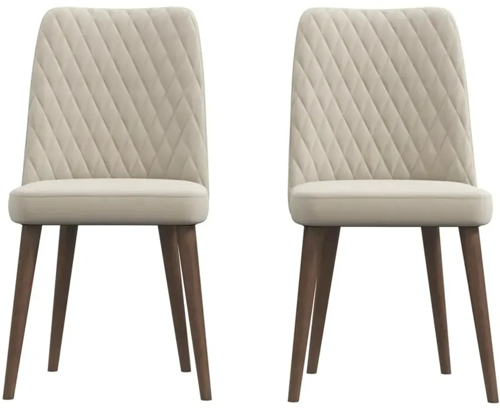 Ashcroft Furniture Co Katie Mid-Century Modern Velvet Dining Chair (Set of 2)