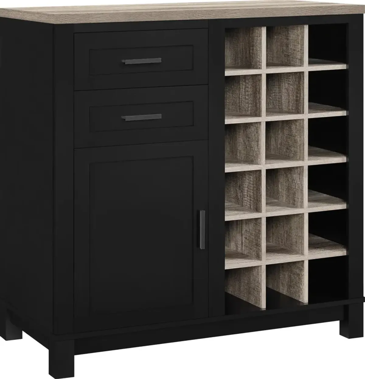 Ameriwood Home Carver Bar Cabinet, Black