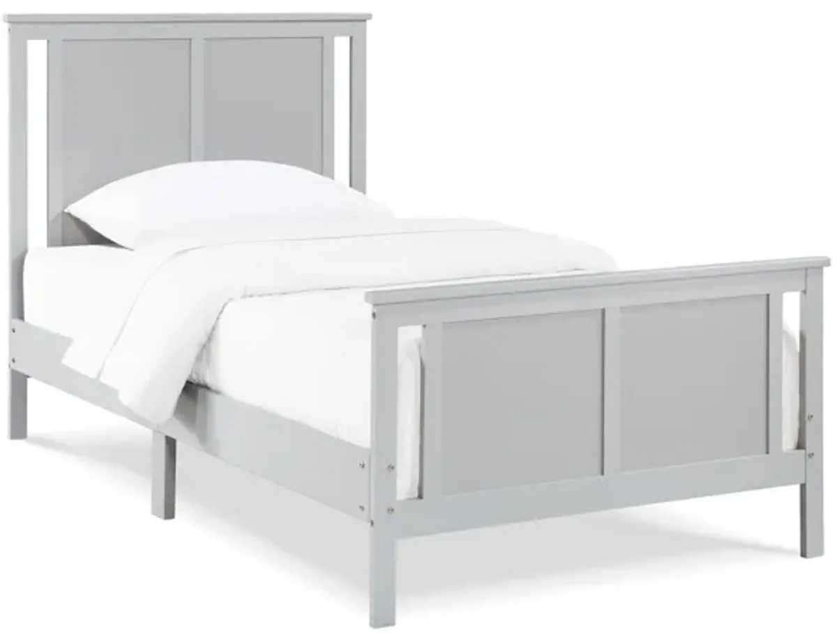 Olive & Opie Connelly Reversible Panel Twin Bed Gray/Rockport Gray