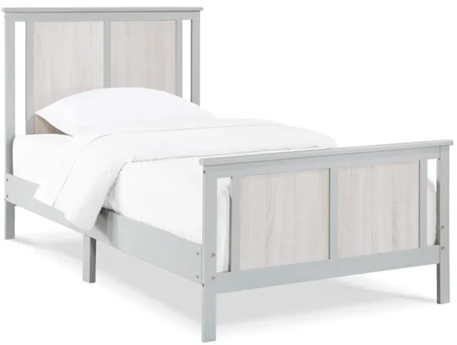 Olive & Opie Connelly Reversible Panel Twin Bed Gray/Rockport Gray