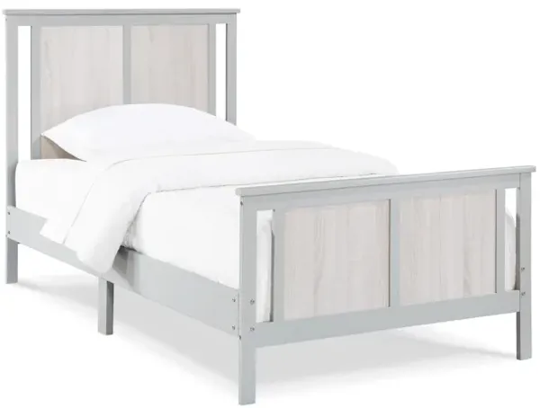 Olive & Opie Connelly Reversible Panel Twin Bed Gray/Rockport Gray