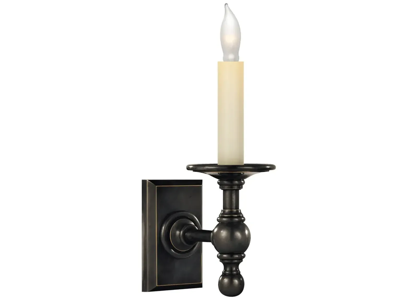 Single Library Classic Sconce in Bronze