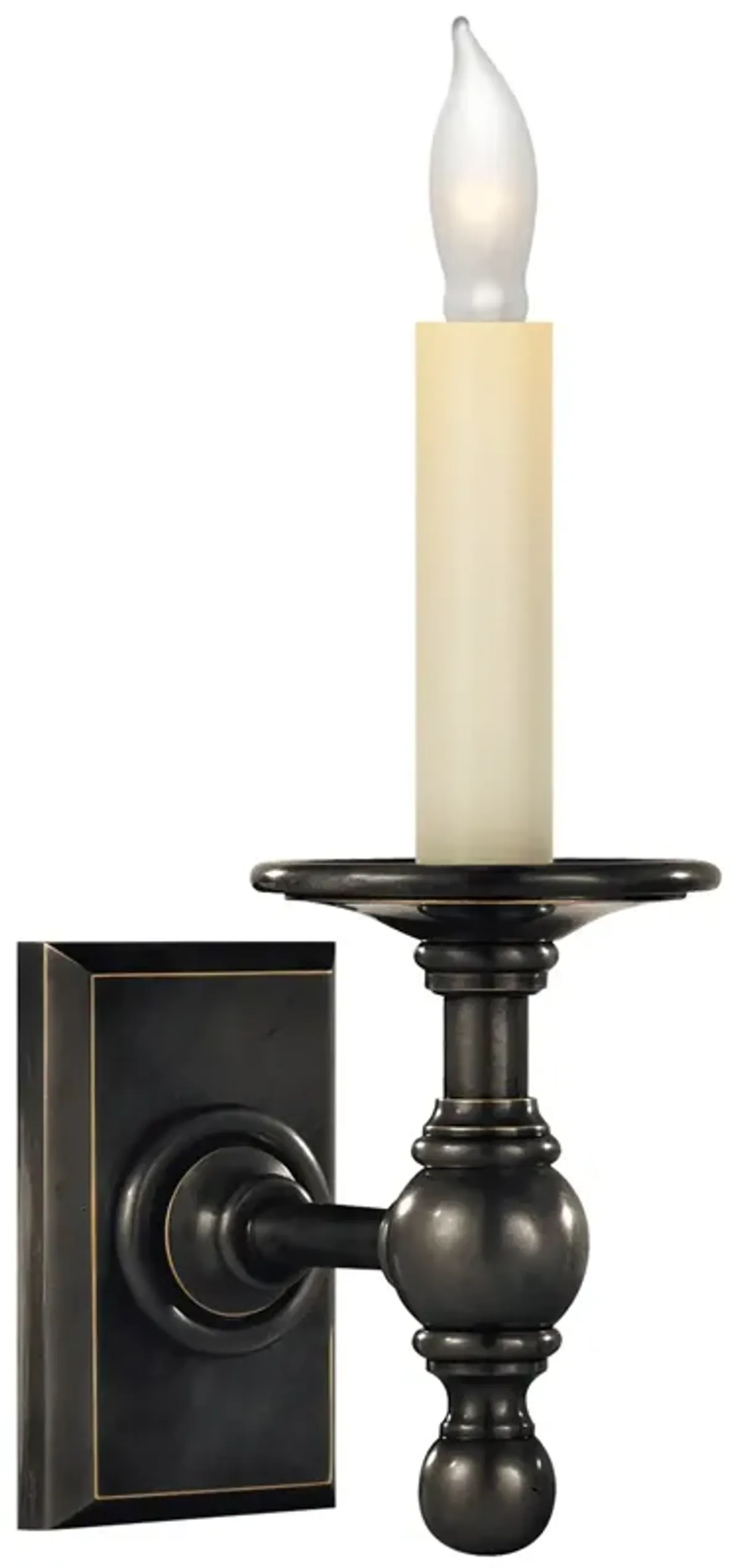 Single Library Classic Sconce in Bronze