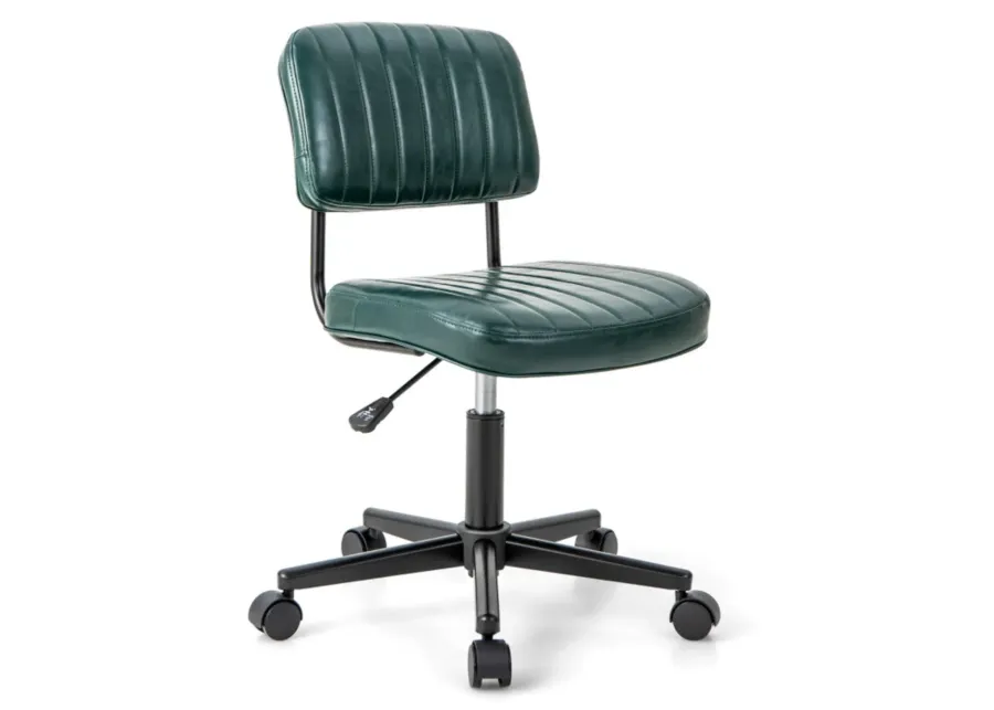 Hivvago PU Leather Adjustable Office Chair  Swivel Task Chair with Backrest