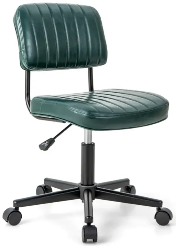 Hivvago PU Leather Adjustable Office Chair  Swivel Task Chair with Backrest