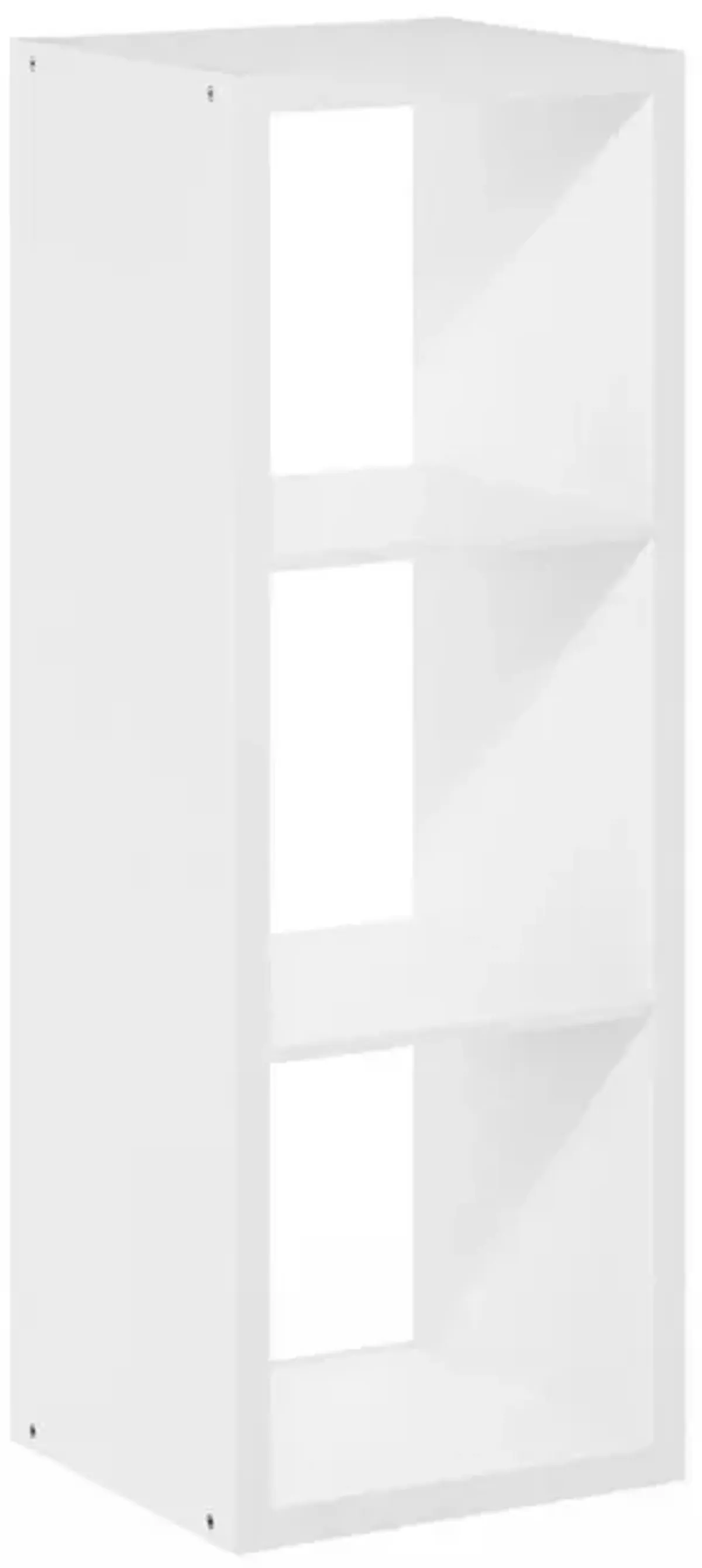 Cubicle Open Back Decorative Cube Storage Organizer, 3-Cube, White