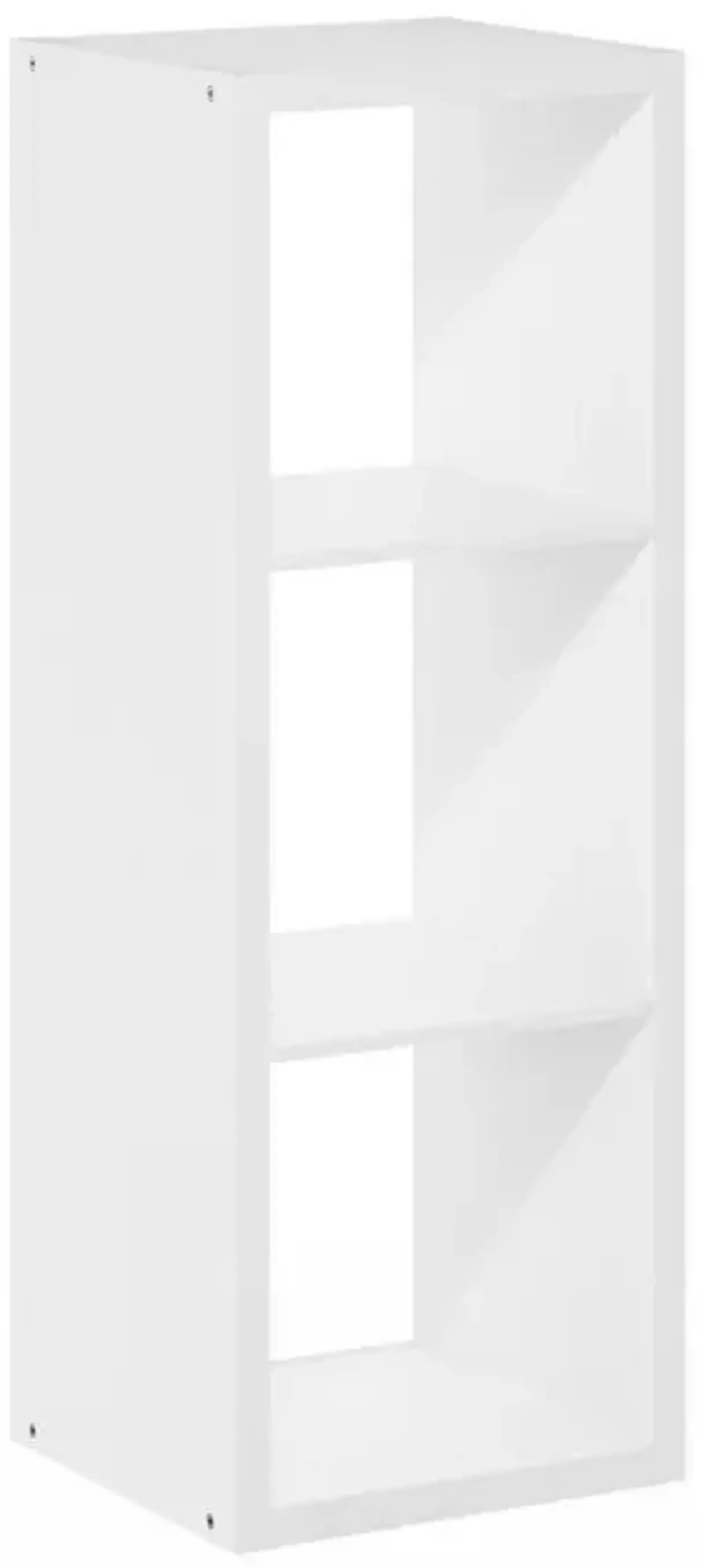 Cubicle Open Back Decorative Cube Storage Organizer, 3-Cube, White