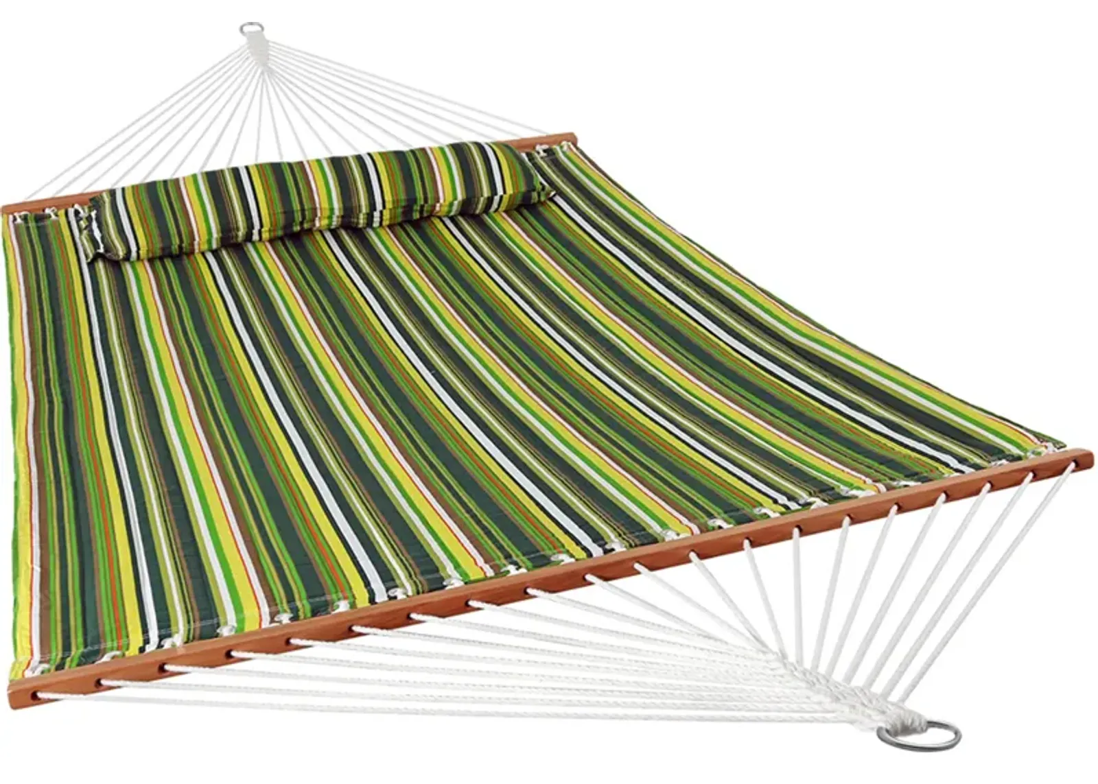 Sunnydaze Large Quilted Hammock with Spreader Bars and Pillow