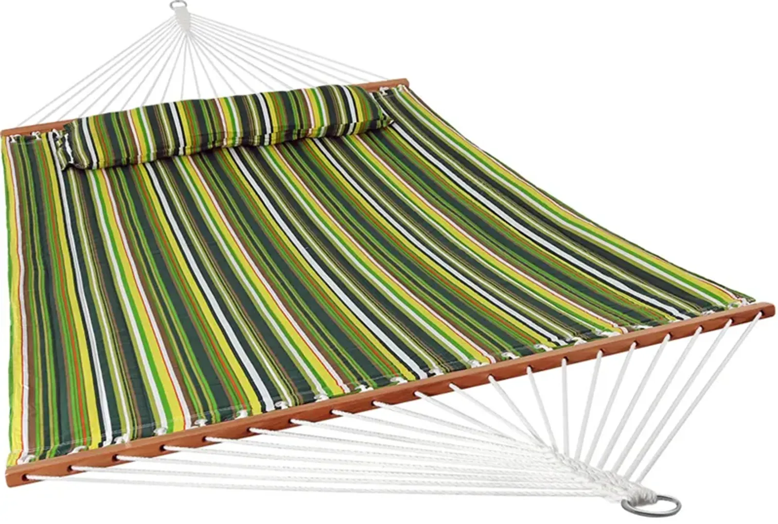 Sunnydaze Large Quilted Hammock with Spreader Bars and Pillow