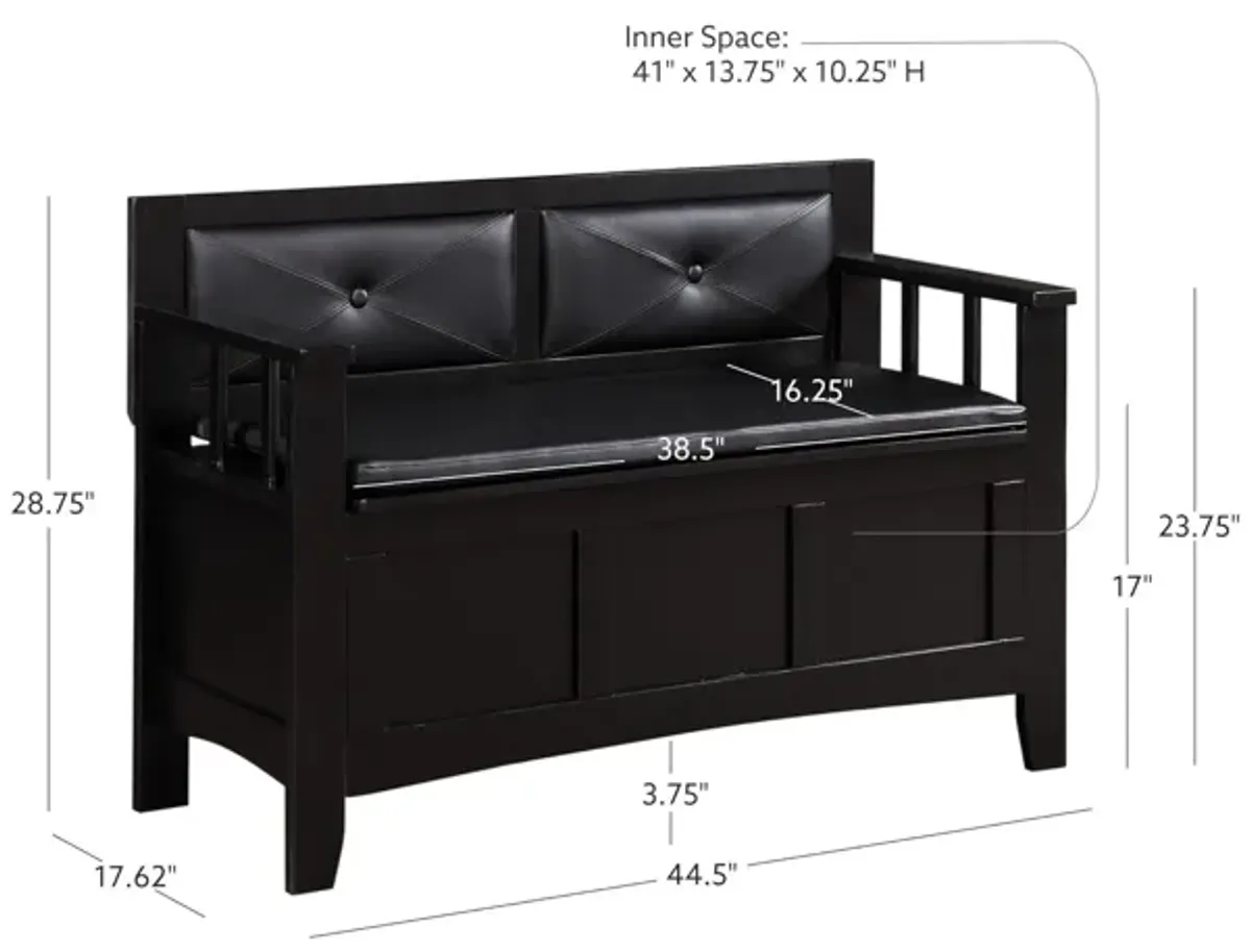 Linon Carlton Padded Bench