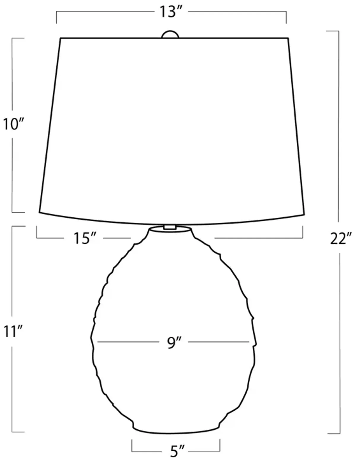 Caspian Ceramic Table Lamp Small