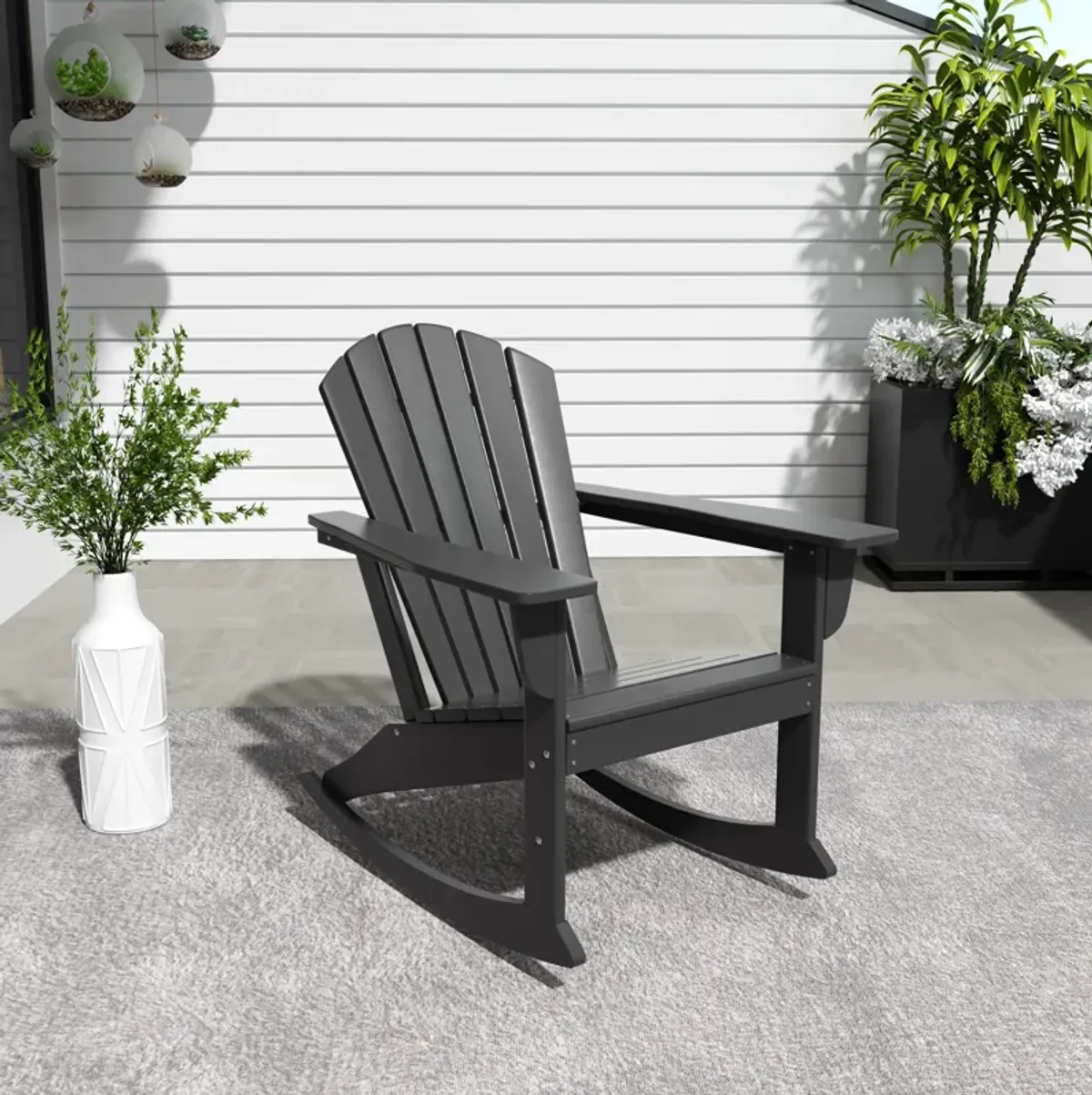 WestinTrends Outdoor Patio Adirondack Rocking Chair