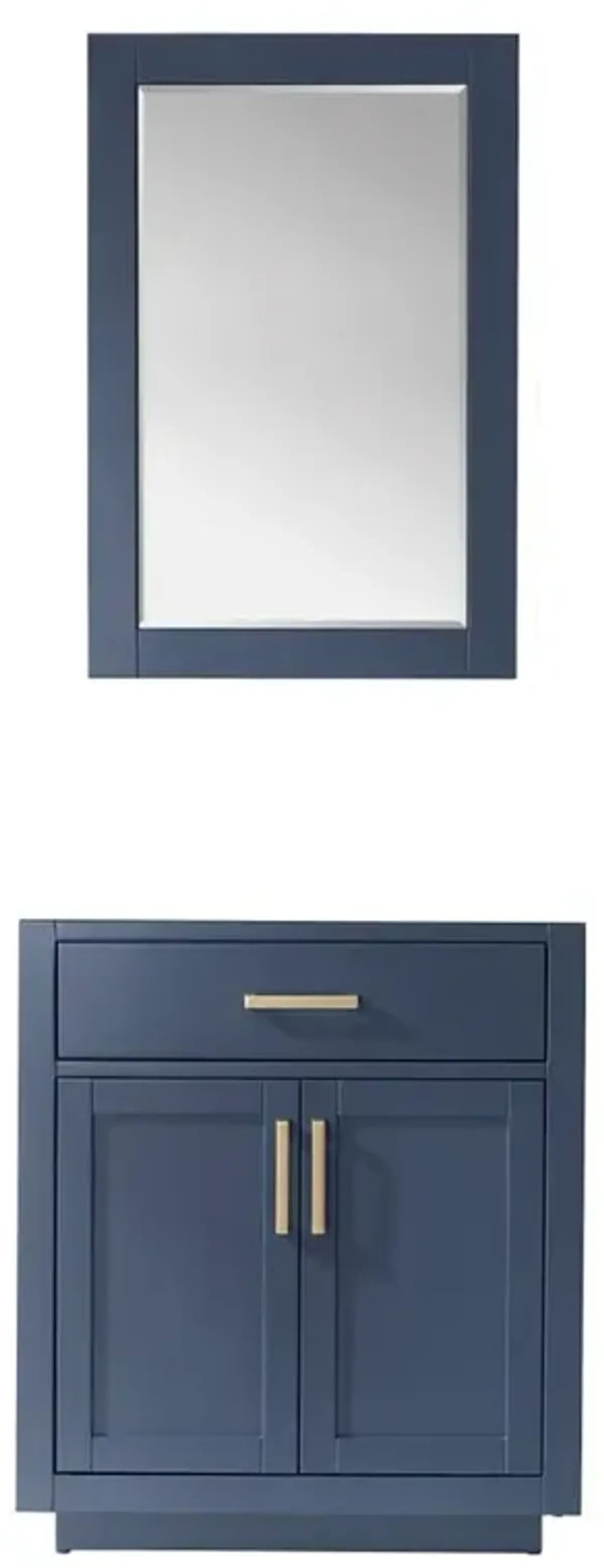 Altair Single Bathroom Vanity Cabinet Only in Royal�Blue and Mirror, without Countertop