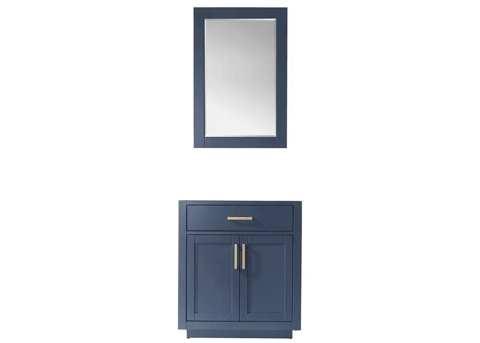 Altair Single Bathroom Vanity Cabinet Only in Royal�Blue and Mirror, without Countertop