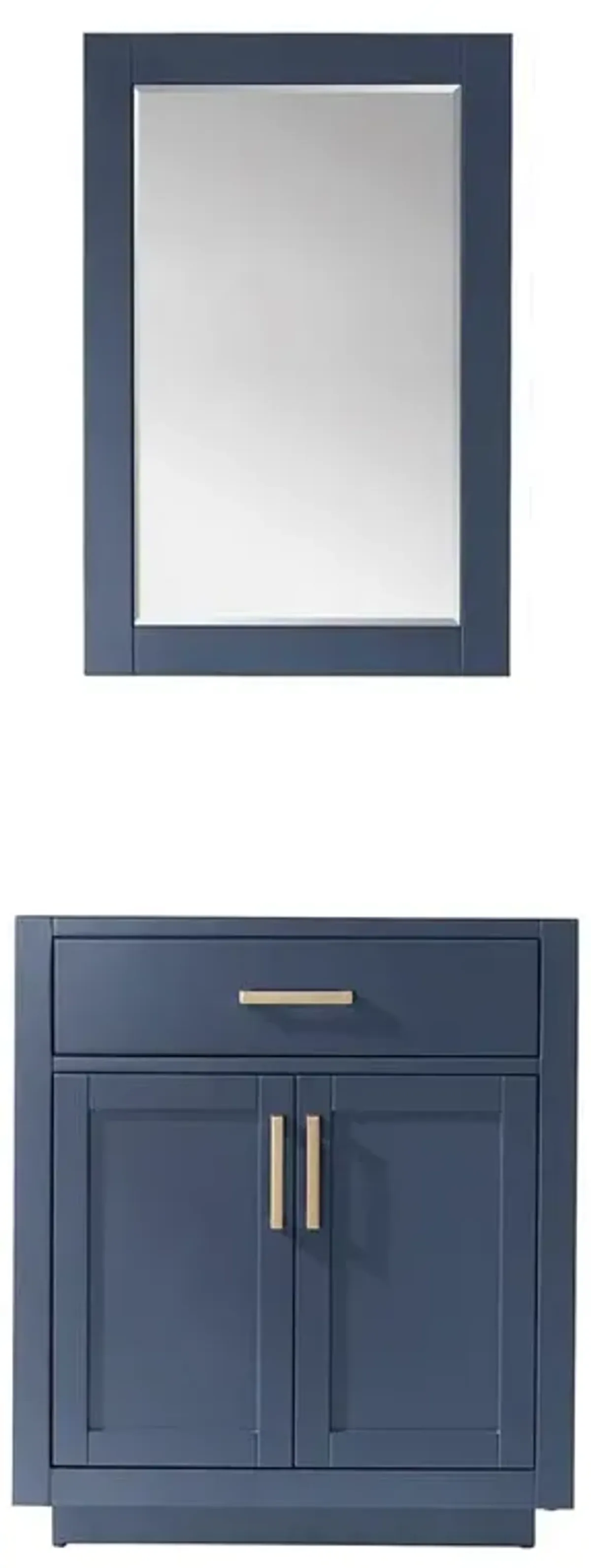 Altair Single Bathroom Vanity Cabinet Only in Royal�Blue and Mirror, without Countertop