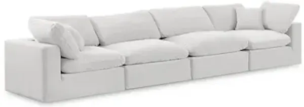 Meridian Furniture Comfy Cream Velvet Modular Sofa