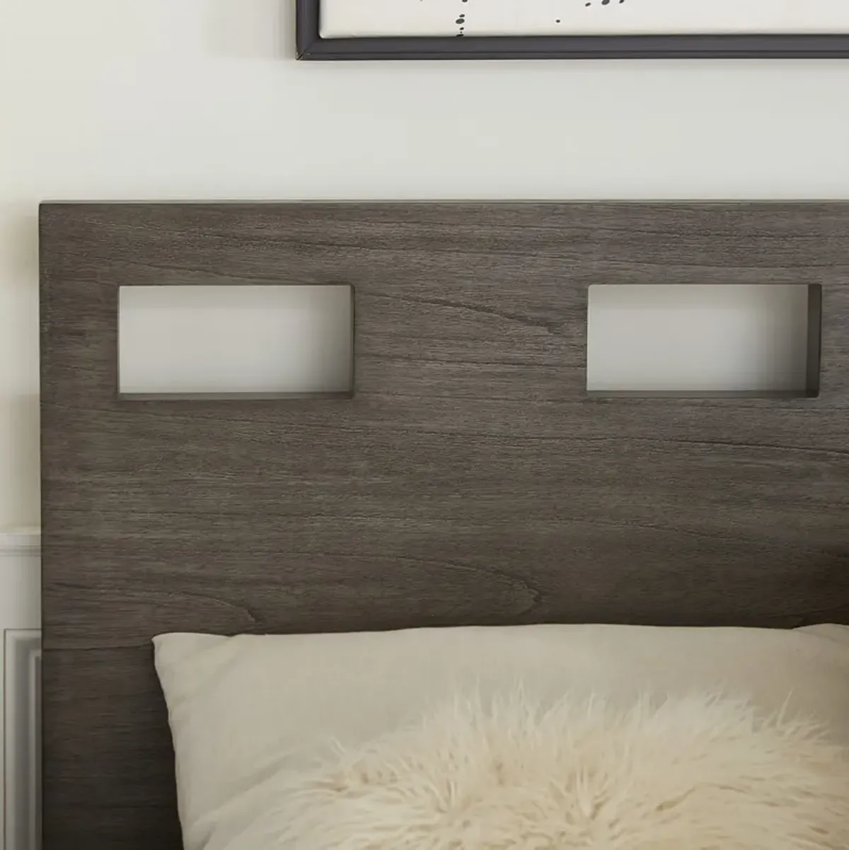 Riva California King-size Platform Bed in Sharkskin