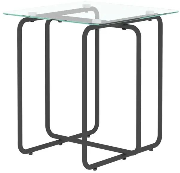 Modern Tempered Glass Coffee Table End Table Side Table for Living Room, Bedroom, Sleek Design