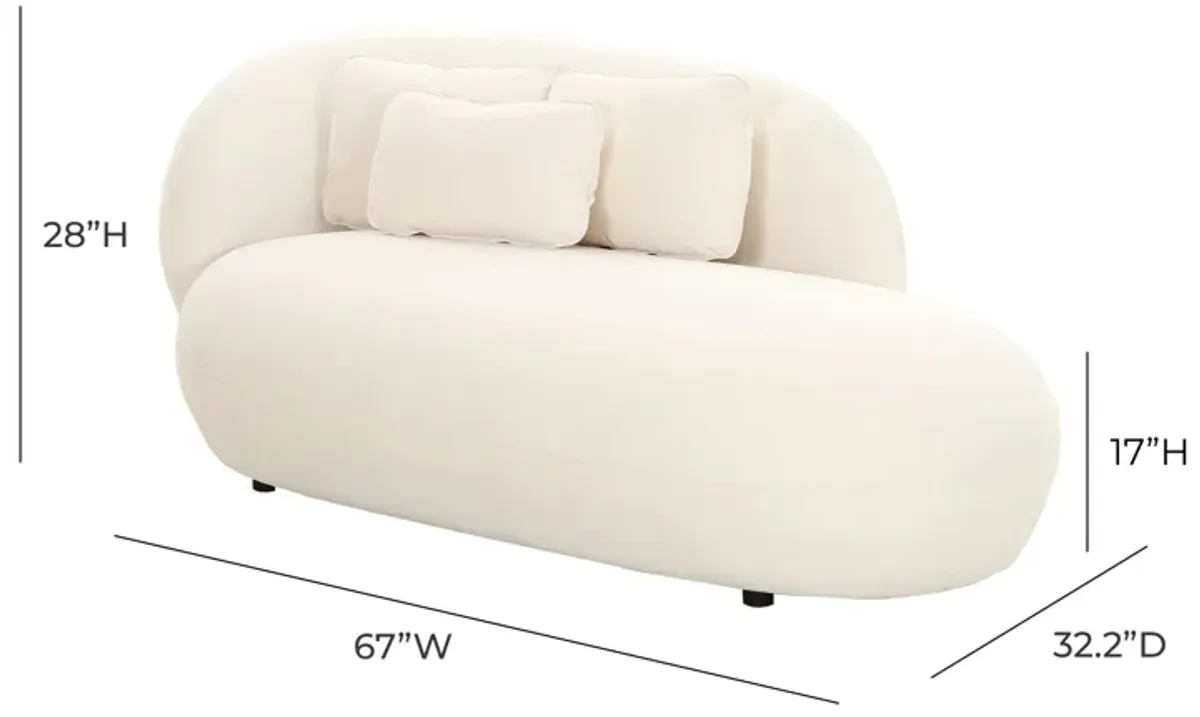 Galet Velvet Chaise