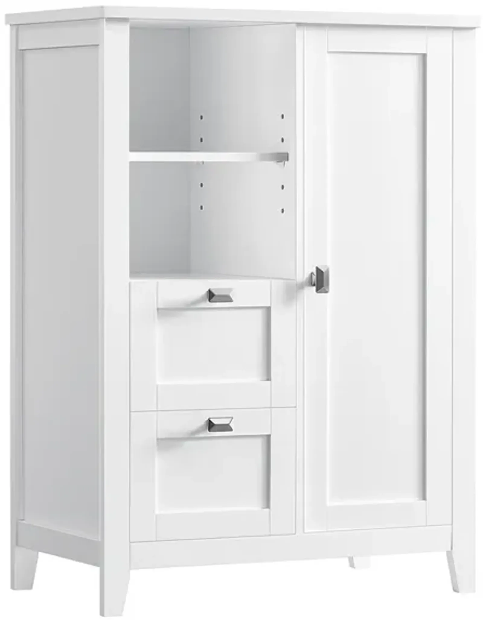 Bathroom Floor Storage Cabinet with Adjustable Shelves