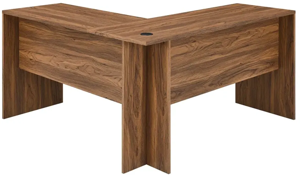 Venture L-Shaped Wood Office Desk