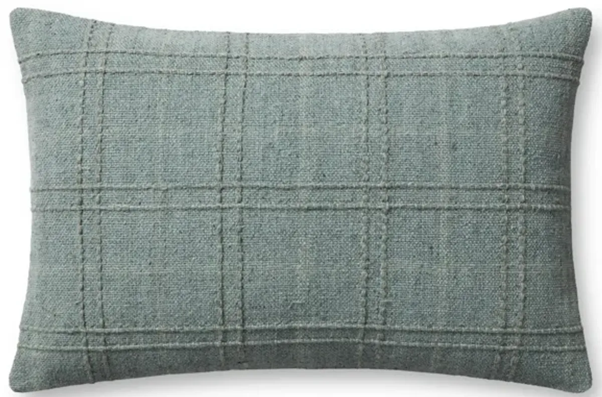 Parker PMH0056 Blue 13''x21'' Down Pillow by Magnolia Home by Joanna Gaines x Loloi