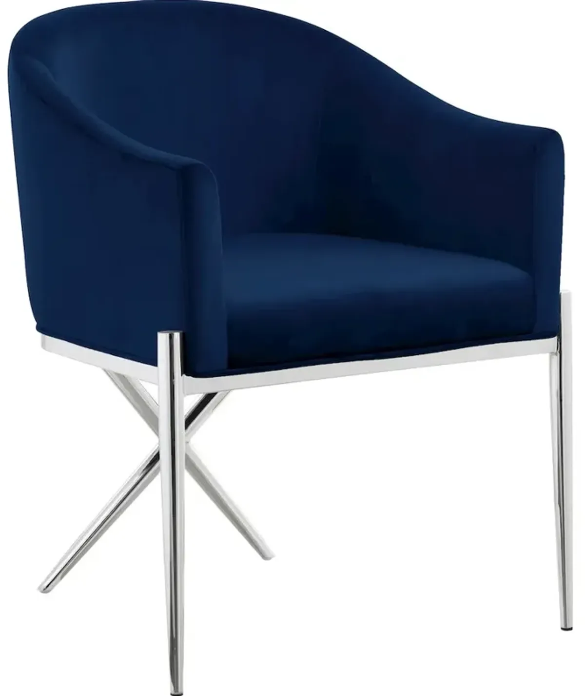 Meridian Furniture Xavier Navy Velvet Dining Chair