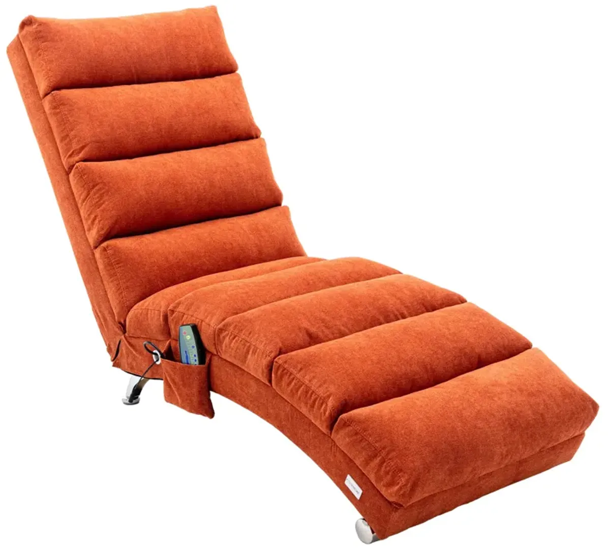 Linen Chaise Lounge Indoor Chair -  Modern Long Lounger for Office or Living Room