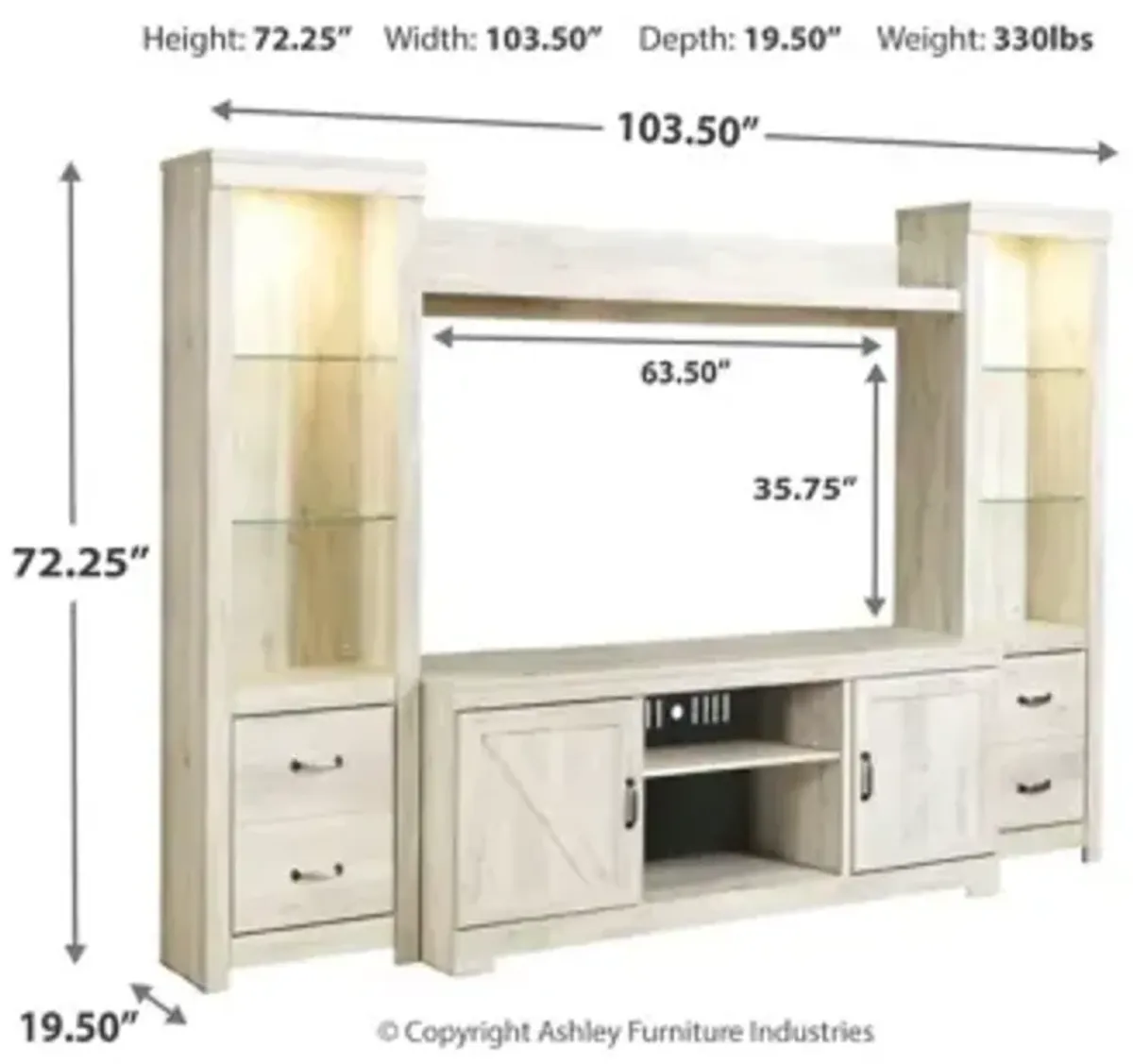 Bellaby 4-Piece Entertainment Center